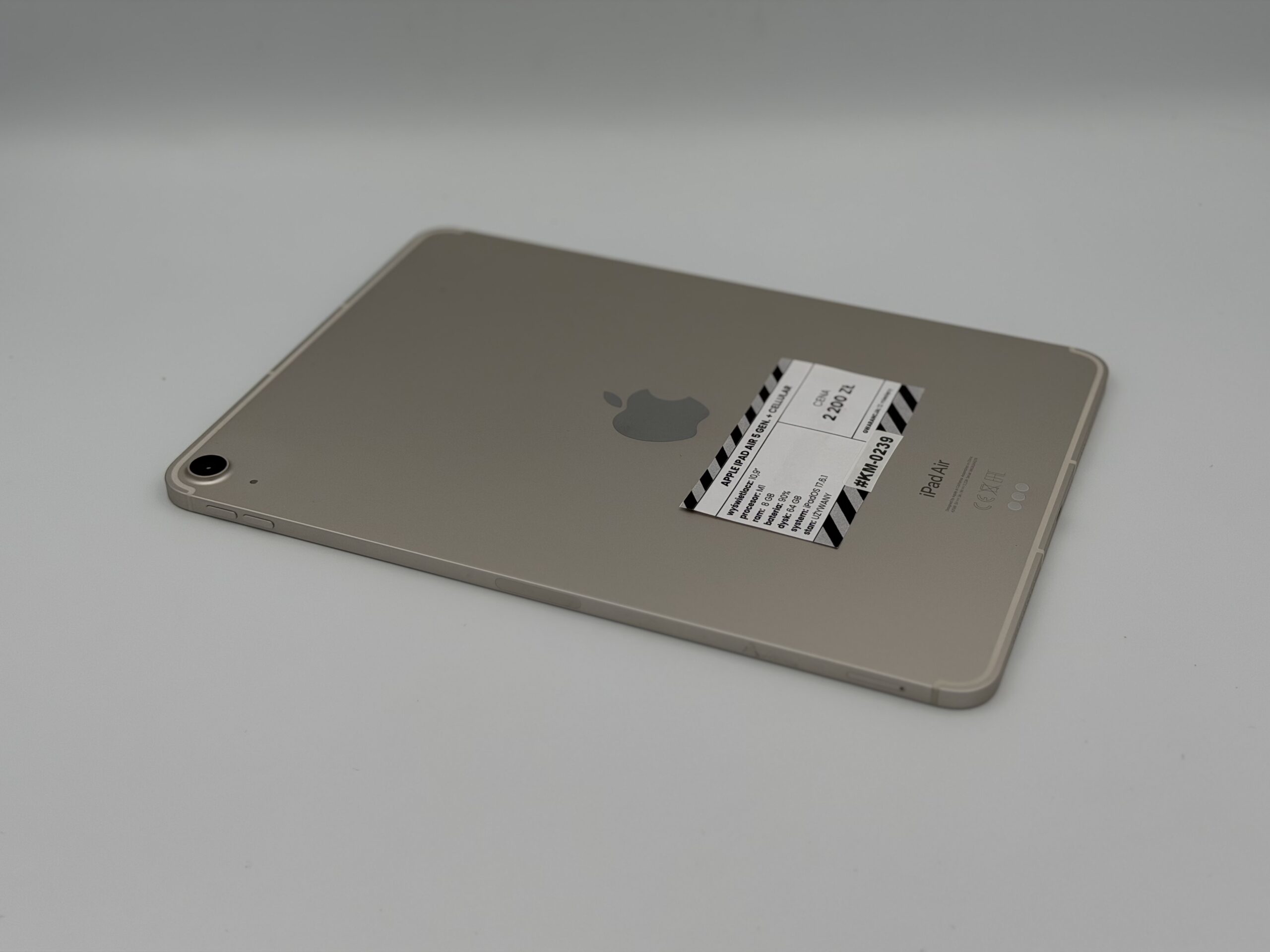Apple iPad Air (5th gen) 10,9" M1 64 GB Wi-Fi + Cellular SZARY - obrazek 4